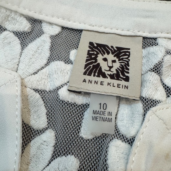 Anne Klein White Floral Embroidered Lace Cardigan Jacket Size‎ 10 - Picture 4 of 9